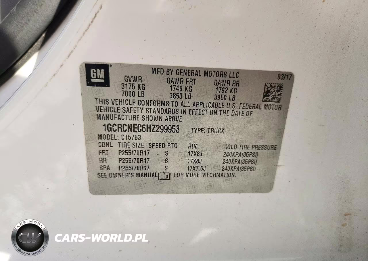2017 Chevrolet Silverado C1500 VIN:1GCRCNEC6HZ299953 - 12