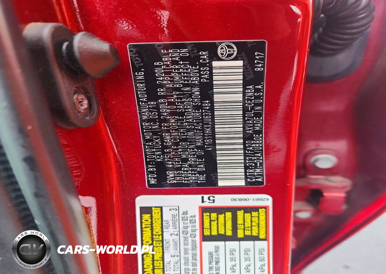 2018 Toyota Camry L VIN:4T1B11HKXJU637484 - 12