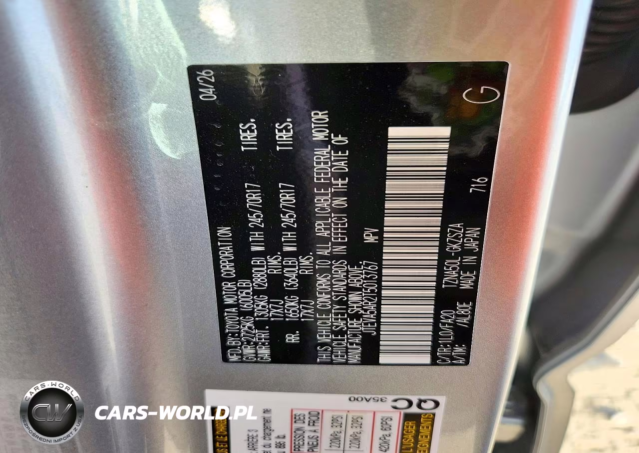 2026 Toyota 4Runner Sr5 VIN:JTEVA5AR2T5013767 - 13
