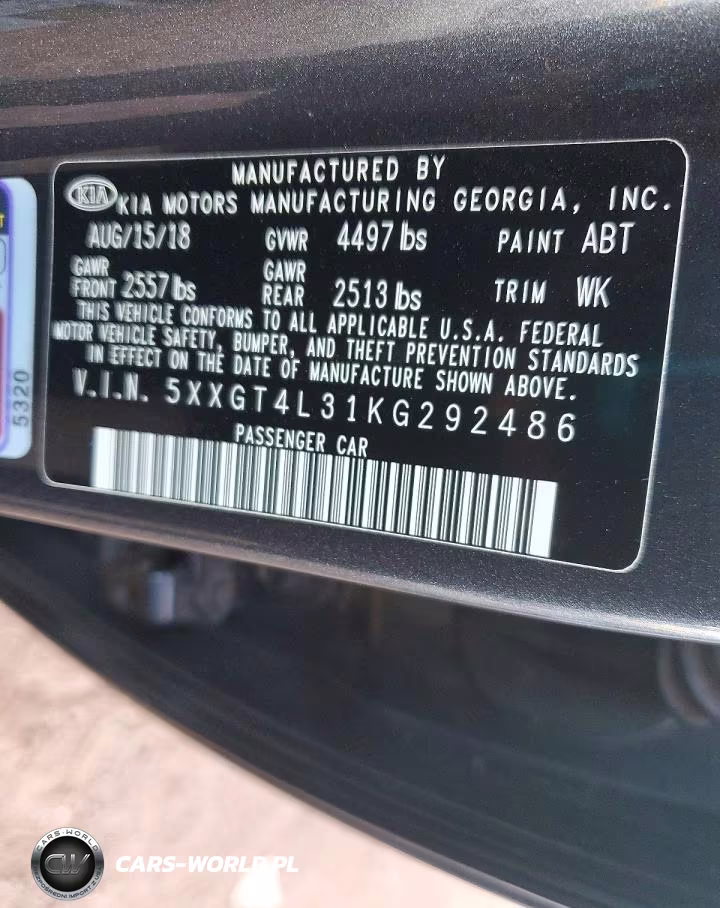 2019 Kia Optima S VIN:5XXGT4L31KG292486 - 12