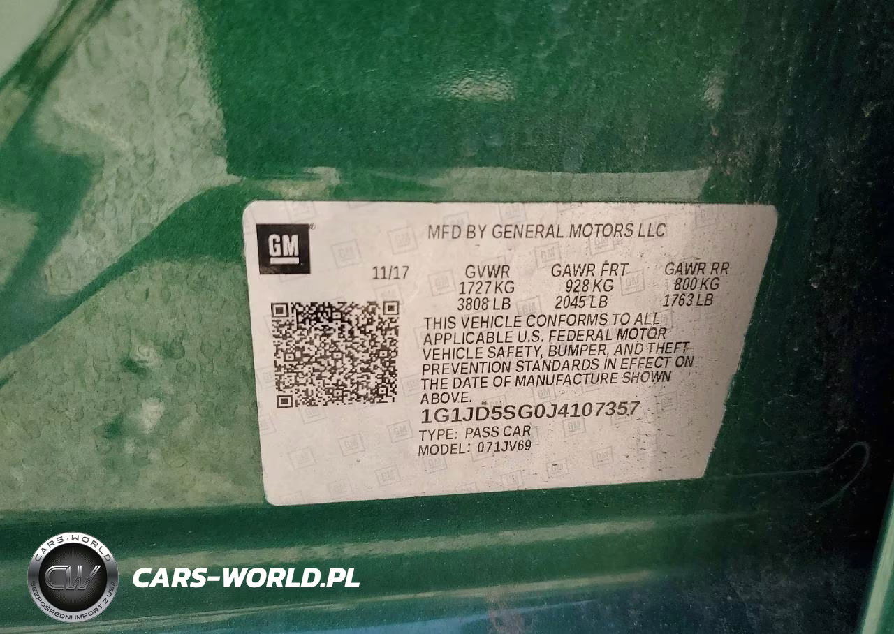 2018 Chevrolet Sonic Lt VIN:1G1JD5SG0J4107357 - 12