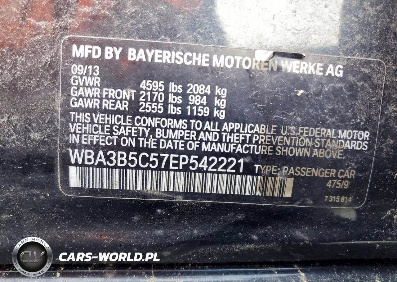2014 BMW 328 Xi Sulev VIN:WBA3B5C57EP542221 - 12