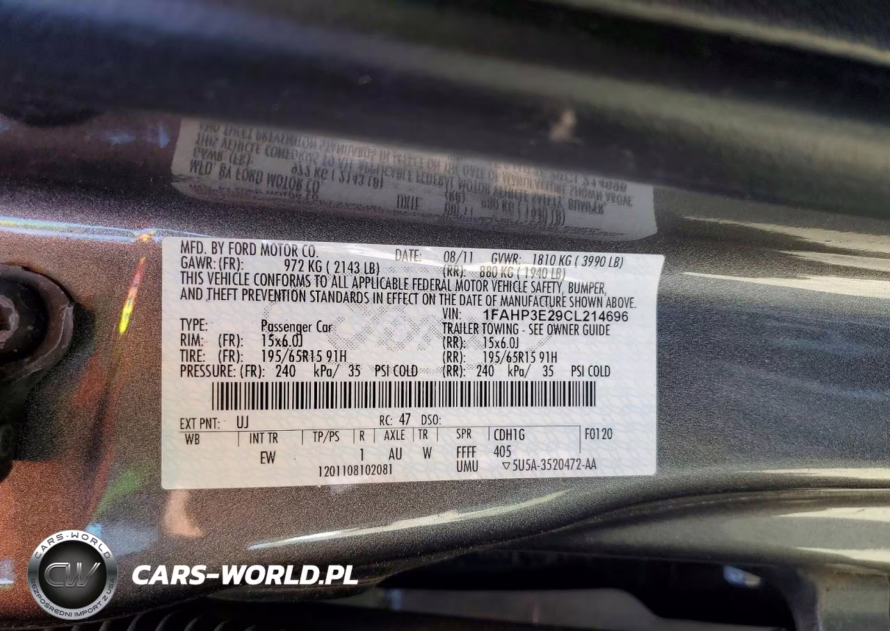 2012 Ford Focus S VIN:1FAHP3E29CL214696 - 12