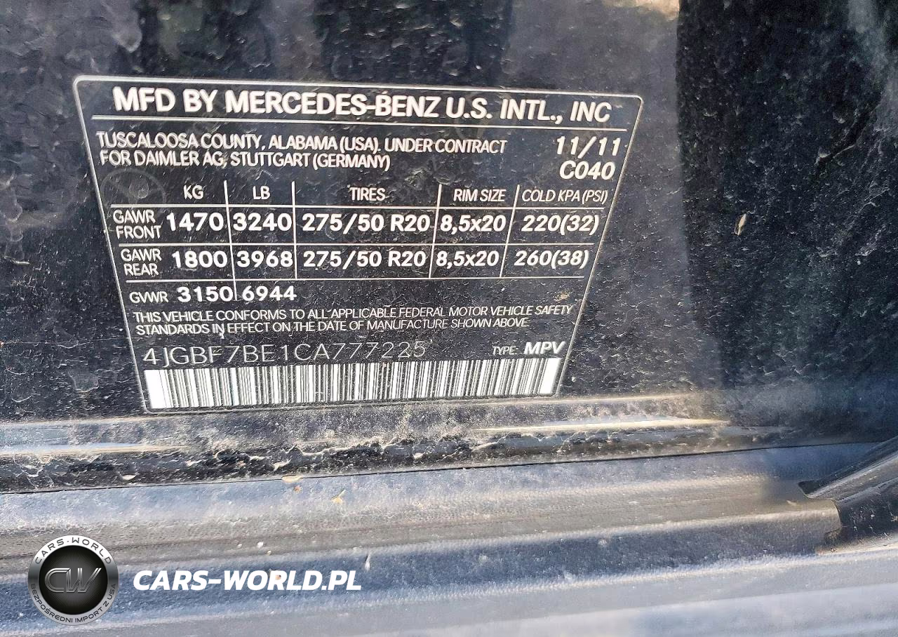 2012 Mercedes-Benz Gl 450 4Matic VIN:4JGBF7BE1CA777225 - 13