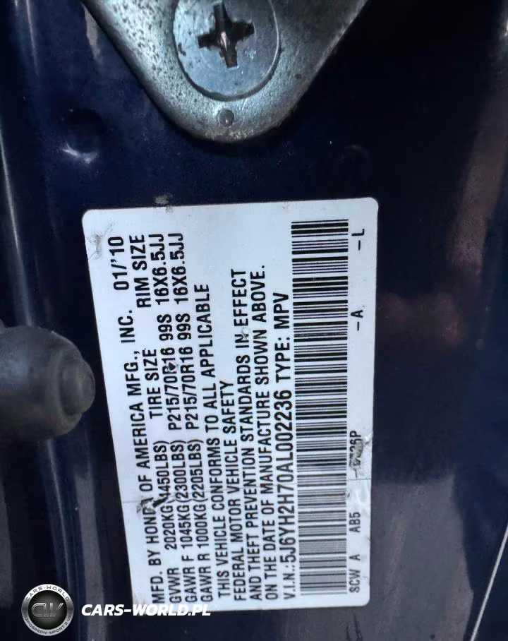 2010 Honda Element Ex VIN:5J6YH2H70AL002236 - 10