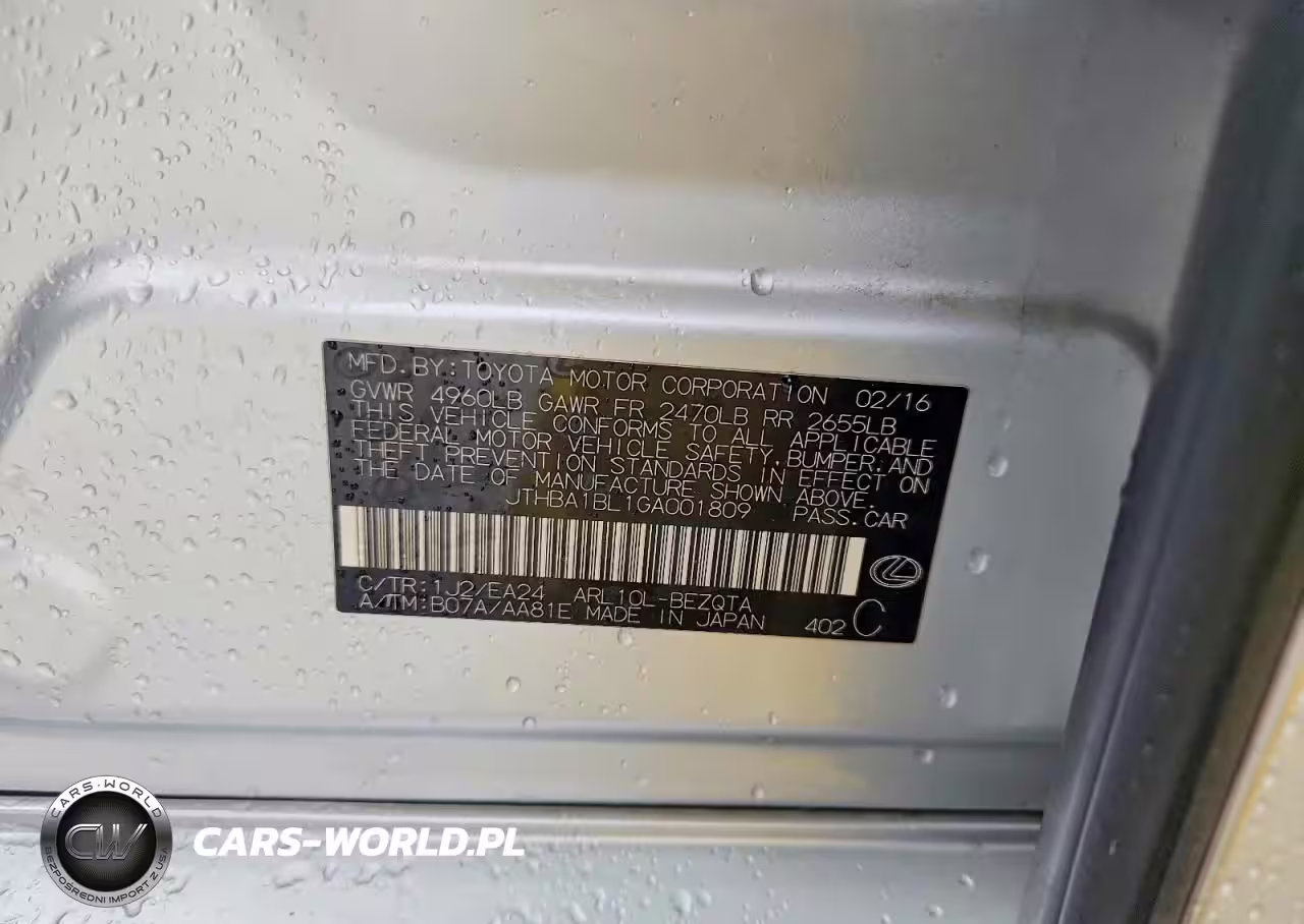 2016 Lexus Gs 200T Base VIN:JTHBA1BL1GA001809 - 13