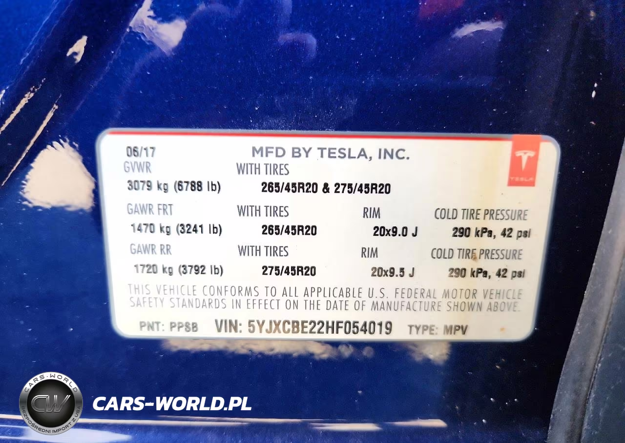 2017 Tesla Model X VIN:5YJXCBE22HF054019 - 13