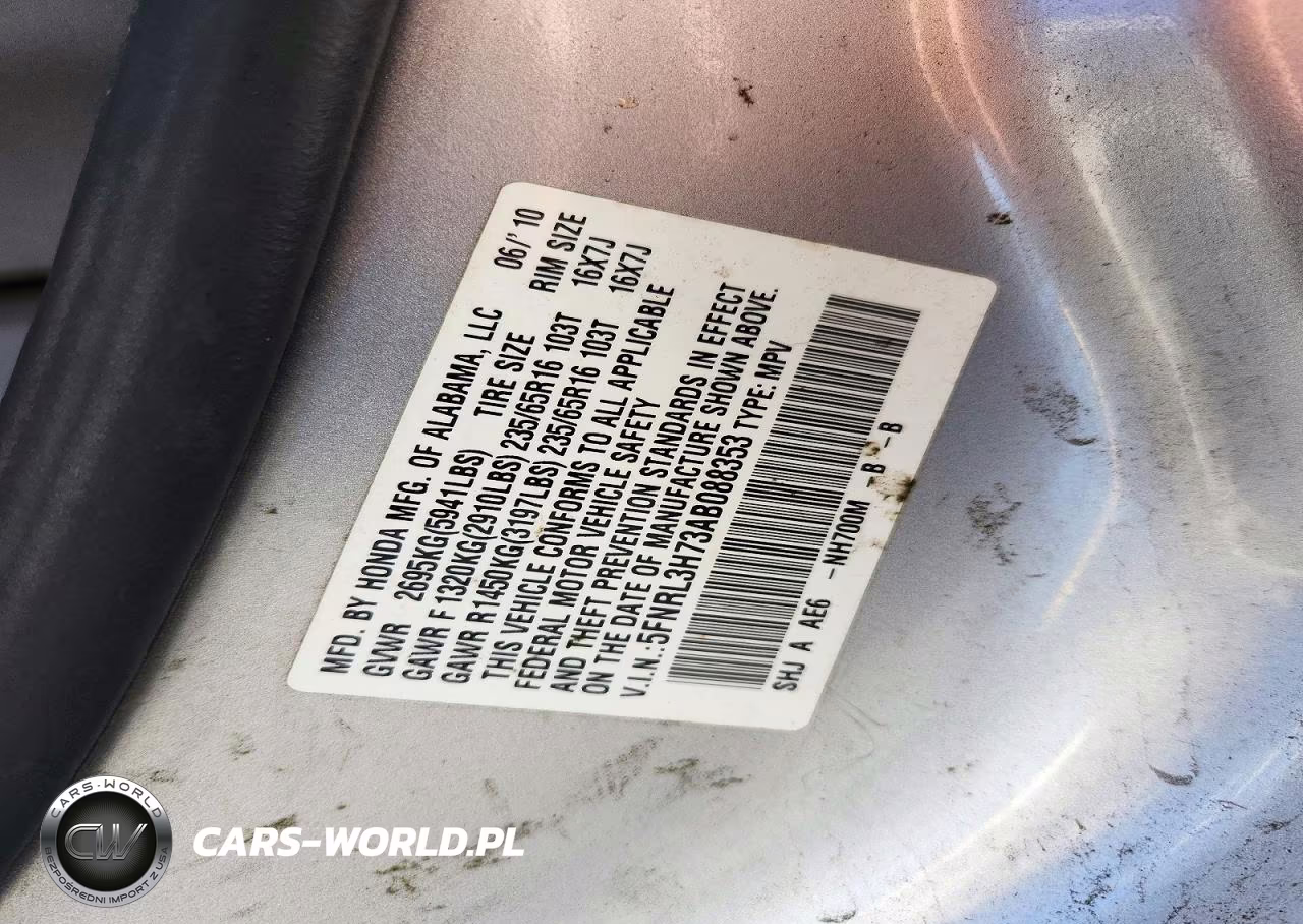 2010 Honda Odyssey Exl VIN:5FNRL3H73AB088353 - 13