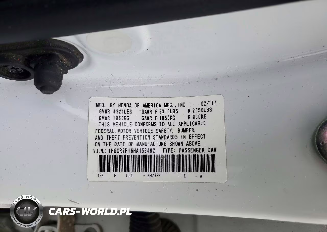 2017 Honda Accord Sport Special Edition VIN:1HGCR2F16HA159482 - 13