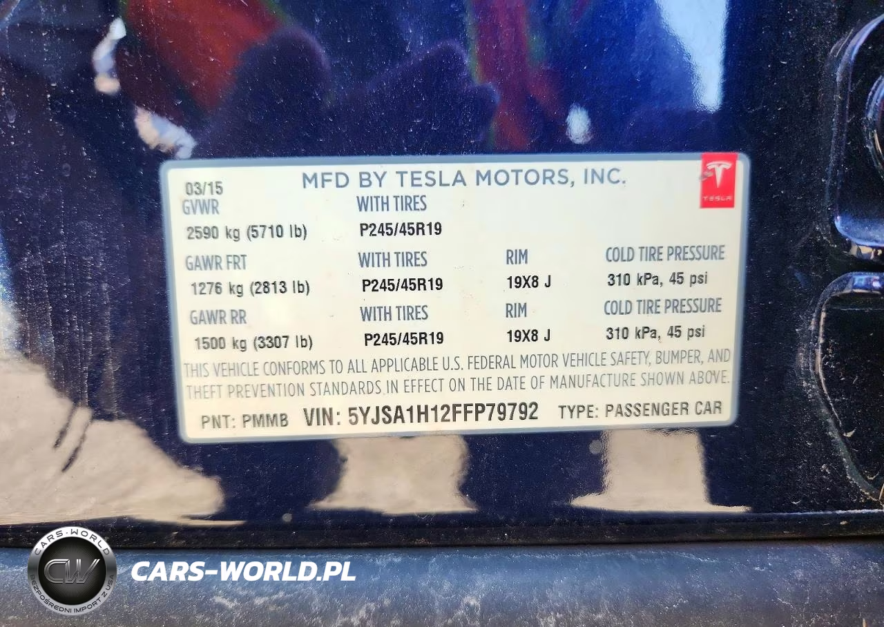2015 Tesla Model S 85 VIN:5YJSA1H12FFP79792 - 12