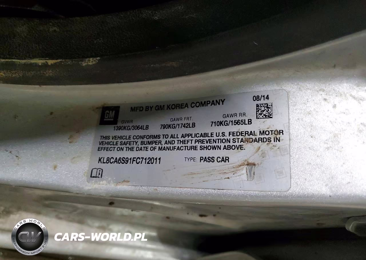 2015 Chevrolet Spark Ls VIN:KL8CA6S91FC712011 - 12
