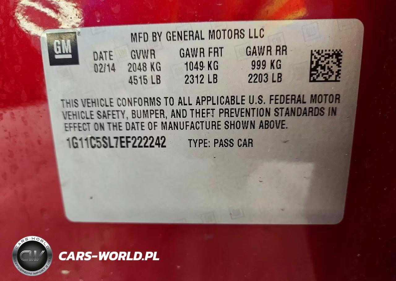 2014 Chevrolet Malibu 1Lt VIN:1G11C5SL7EF222242 - 12