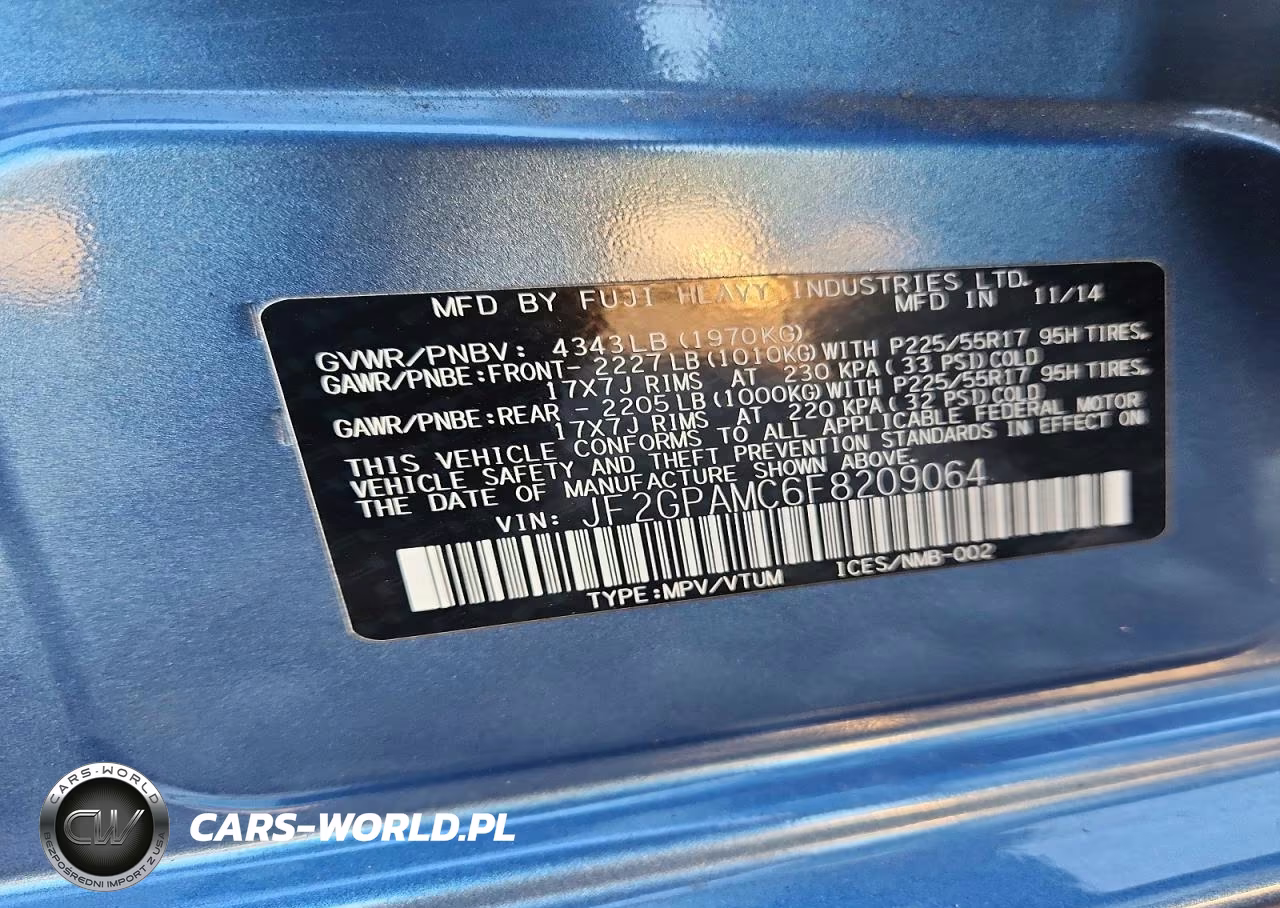 2015 Subaru Xv Crosstrek 2.0 Limited VIN:JF2GPAMC6F8209064 - 12