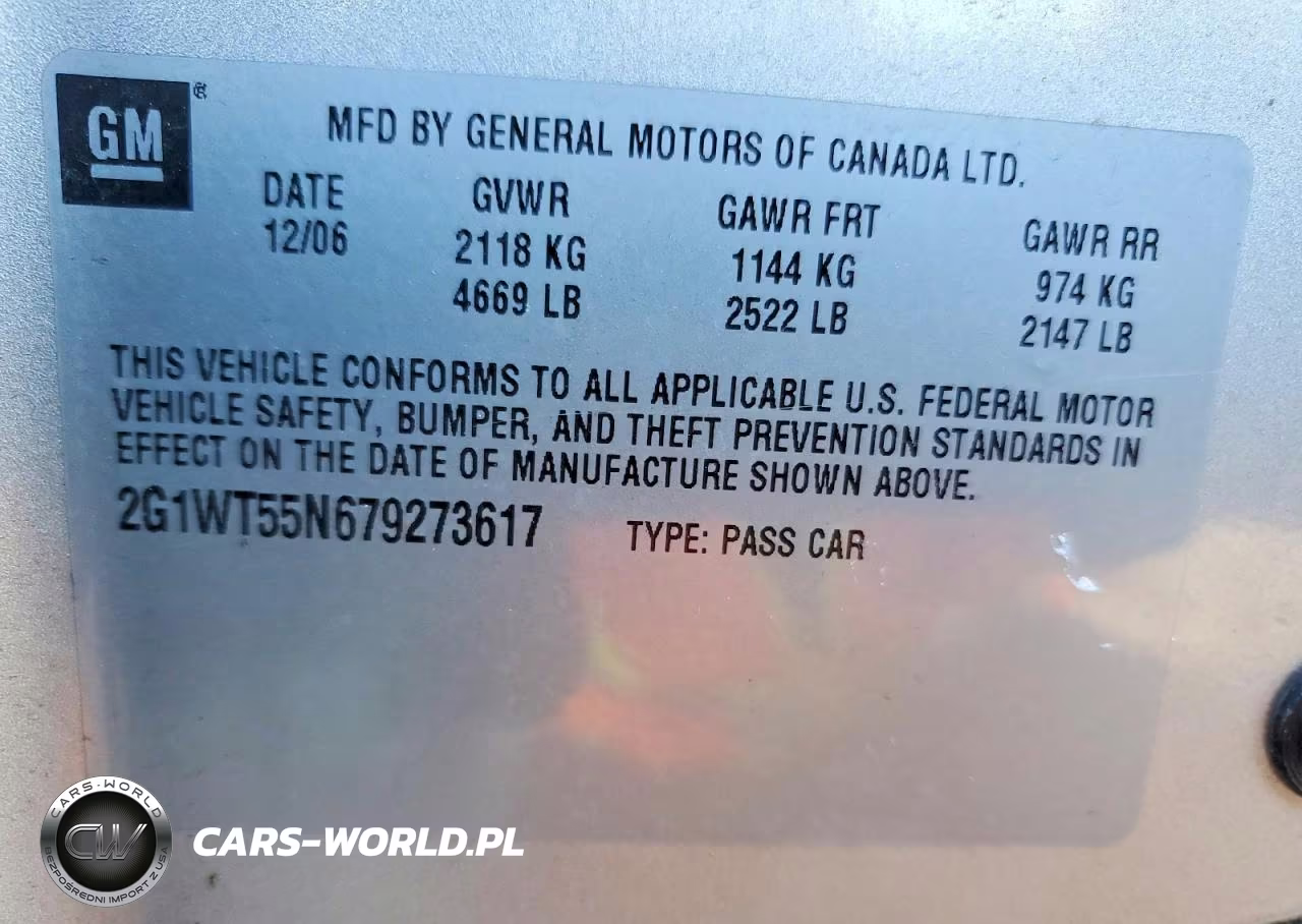 2007 Chevrolet Impala Lt VIN:2G1WT55N679273617 - 12