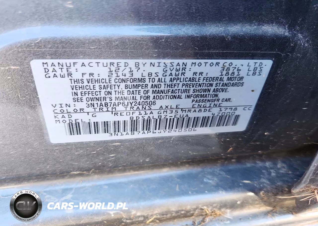2018 Nissan Sentra S VIN:3N1AB7AP6JY240506 - 12