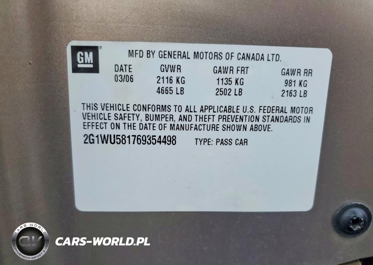 2006 Chevrolet Impala Ltz VIN:2G1WU581769354498 - 12