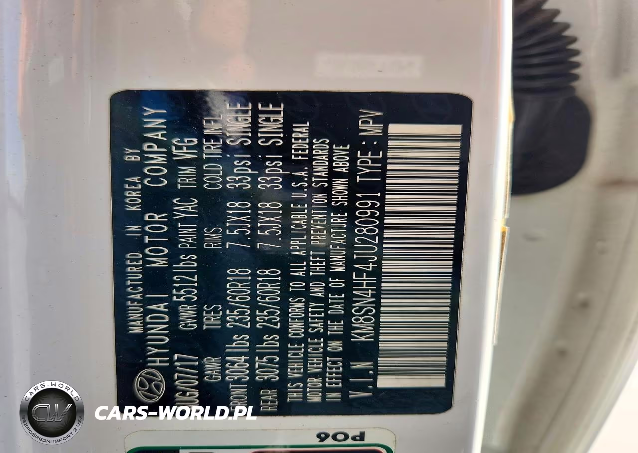 2018 Hyundai Santa Fe Se VIN:KM8SN4HF4JU280991 - 13