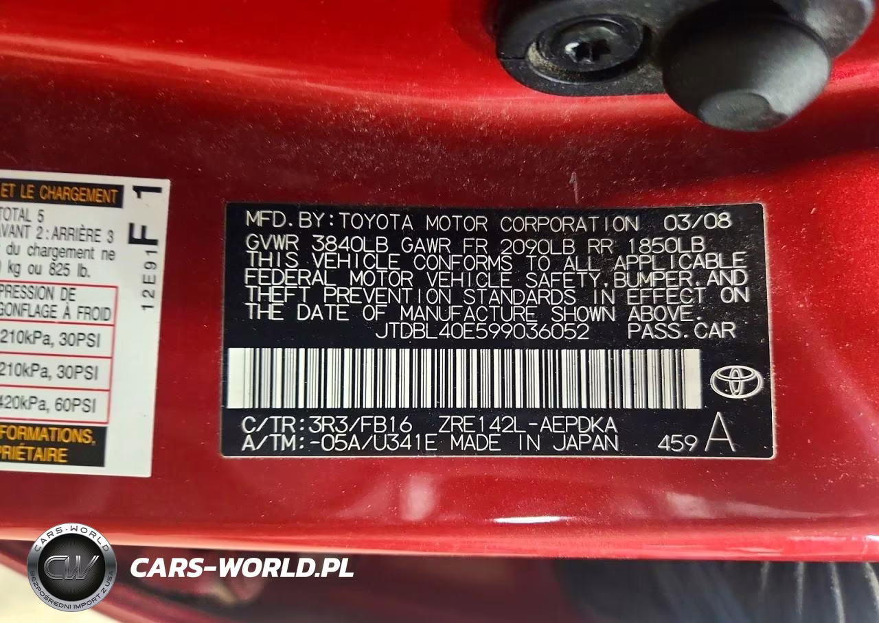 2009 Toyota Corolla Le VIN:JTDBL40E599036052 - 12