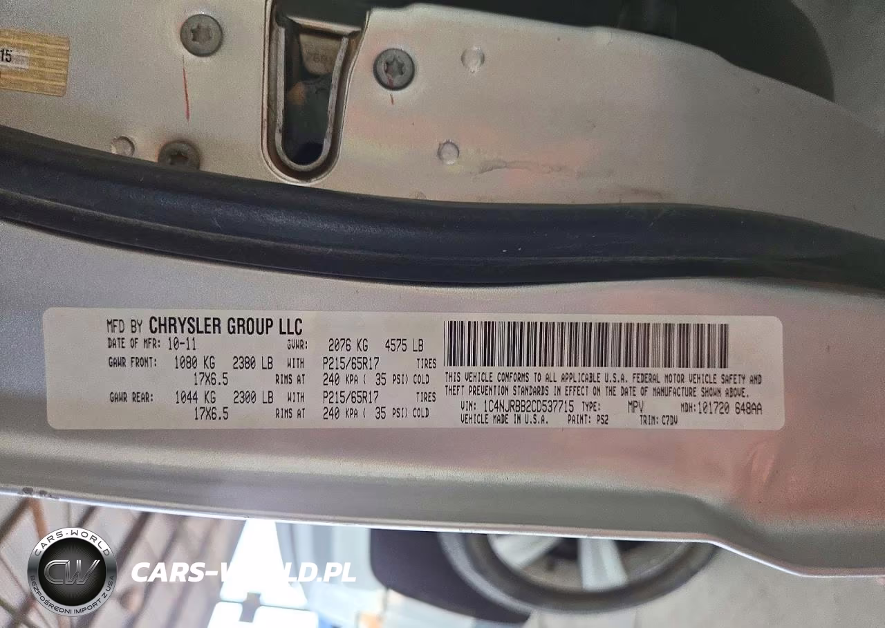 2012 Jeep Patriot Sport VIN:1C4NJRBB2CD537715 - 12