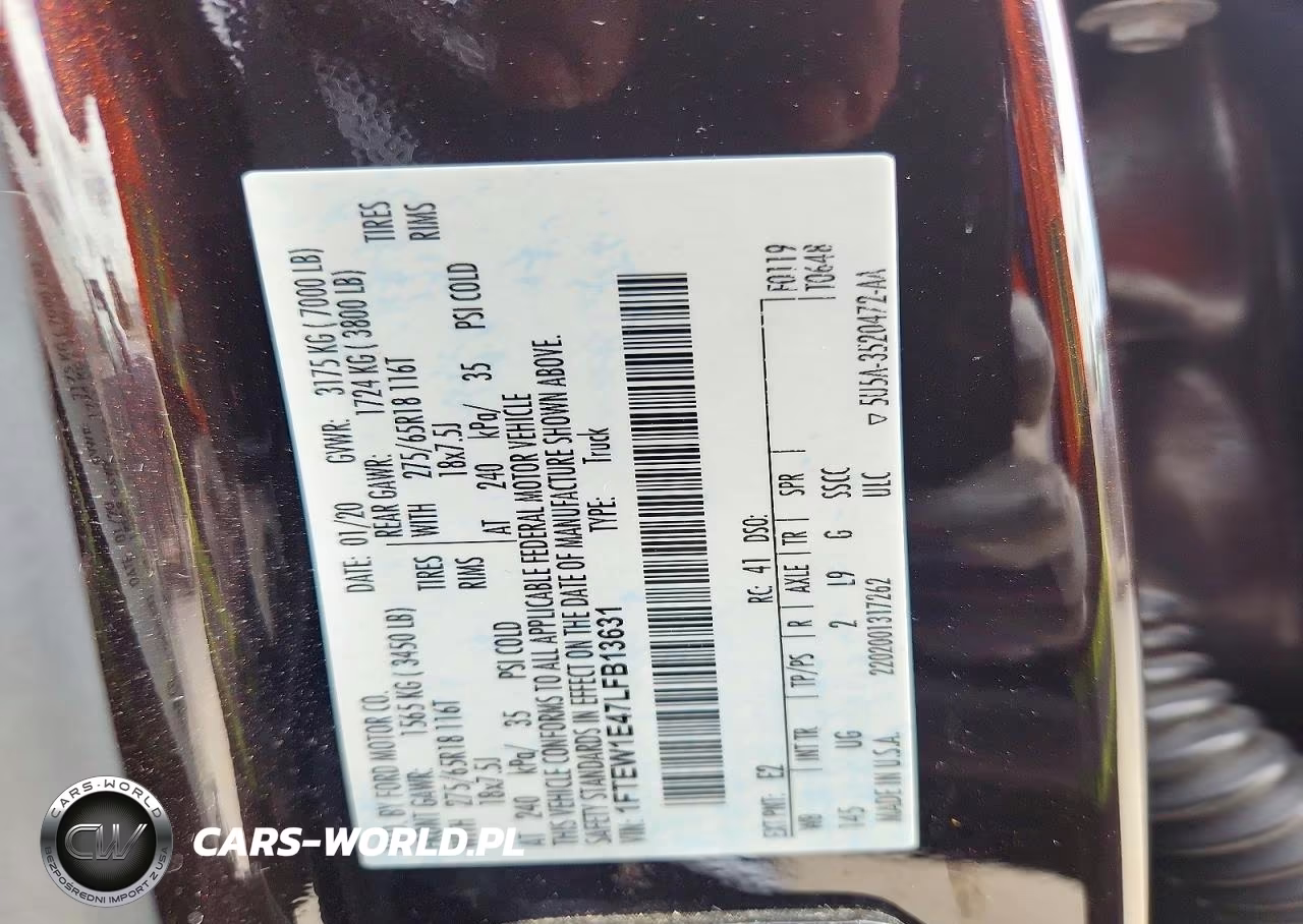2020 Ford F150 Supercrew VIN:1FTEW1E47LFB13631 - 12