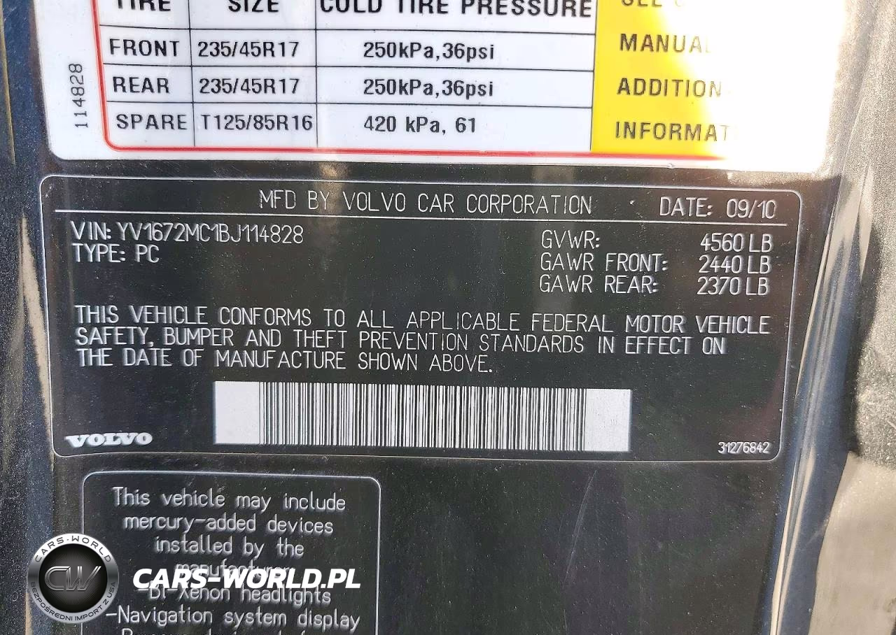 2011 Volvo C70 T5 VIN:YV1672MC1BJ114828 - 12