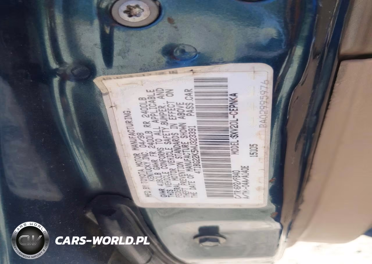 1998 Toyota Camry Le VIN:4T1BG22K5WU323391 - 13