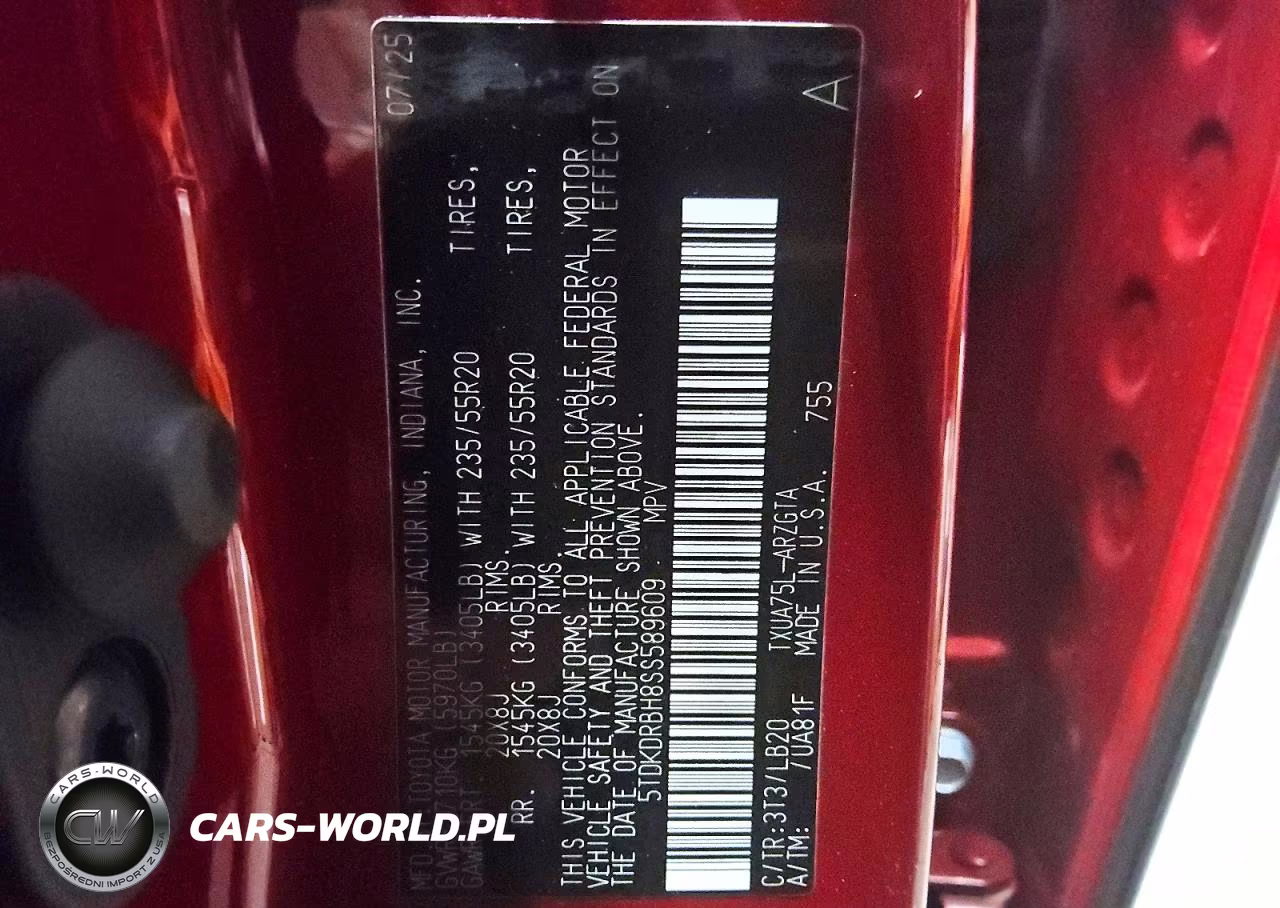 2025 Toyota Highlander Limited VIN:5TDKDRBH8SS589609 - 13
