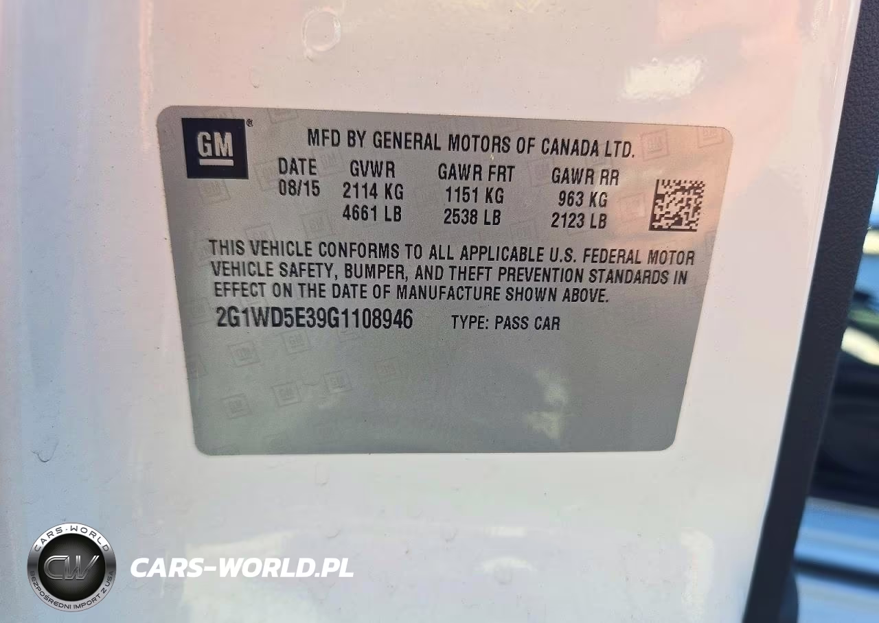 2016 Chevrolet Impala Limited Police VIN:2G1WD5E39G1108946 - 12
