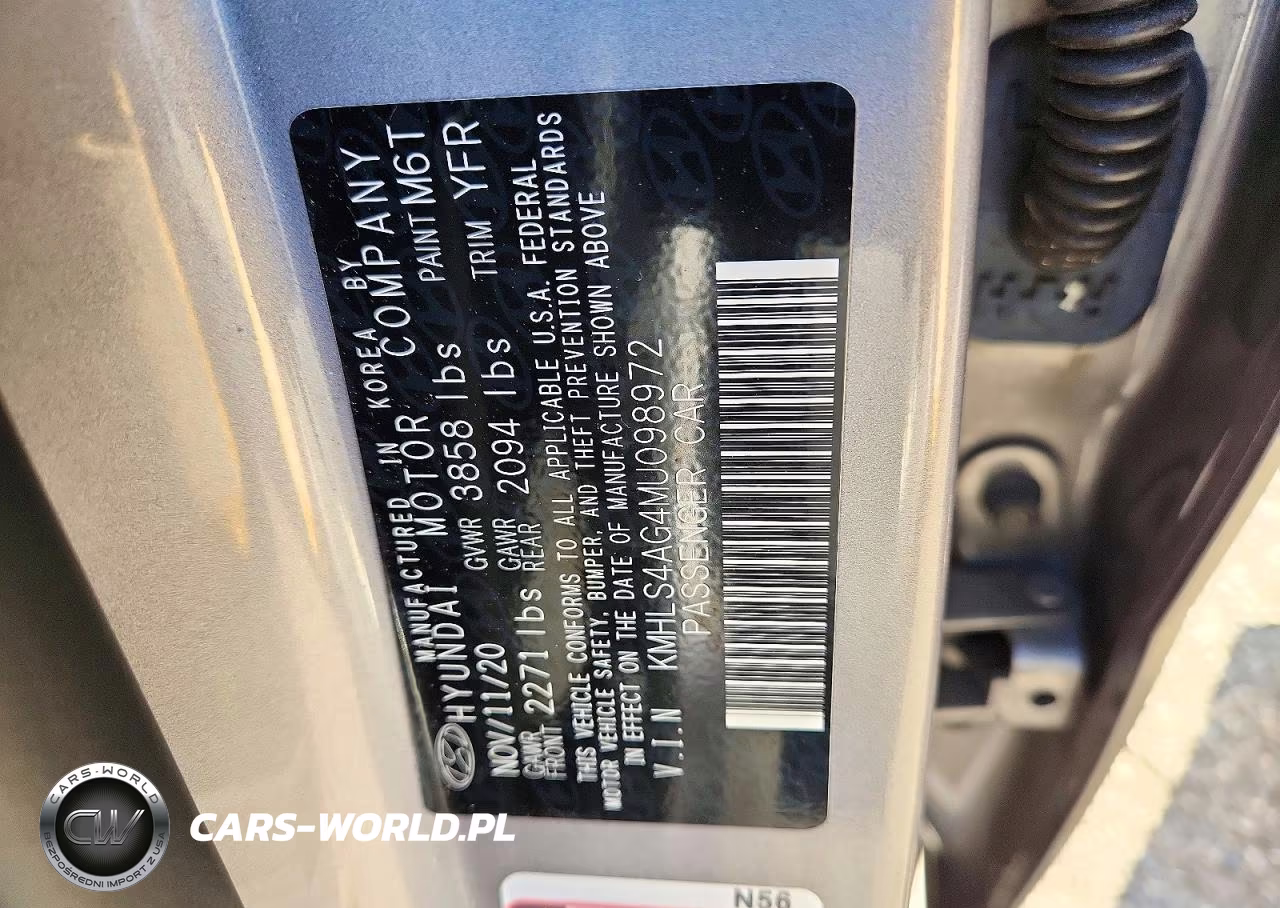 2021 Hyundai Elantra Sel VIN:KMHLS4AG4MU098972 - 13