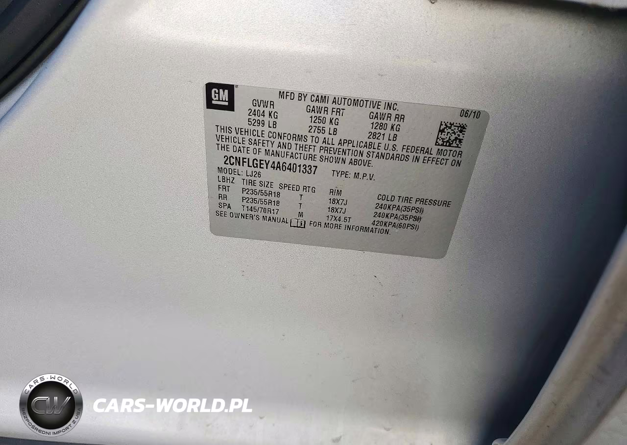 2010 Chevrolet Equinox Ltz VIN:2CNFLGEY4A6401337 - 13
