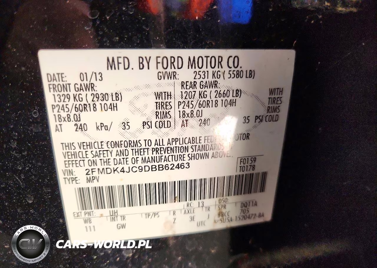 2013 Ford Edge Sel VIN:2FMDK4JC9DBB62463 - 13