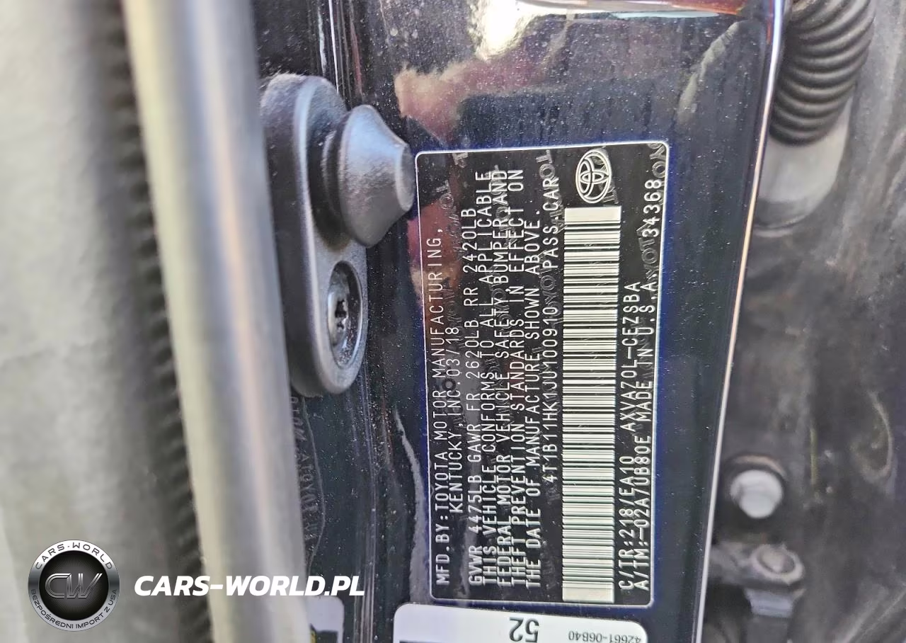 2018 Toyota Camry Se VIN:4T1B11HK1JU100910 - 12