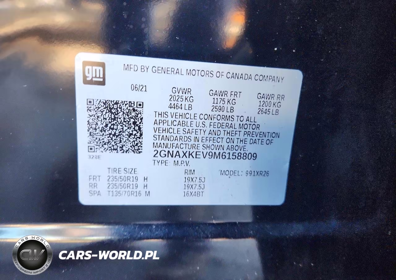 2021 Chevrolet Equinox Lt VIN:2GNAXKEV9M6158809 - 13