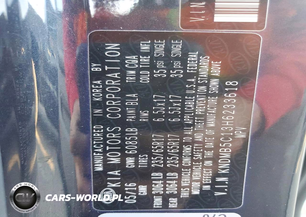 2017 Kia Sedona Lx VIN:KNDMB5C13H6233618 - 13