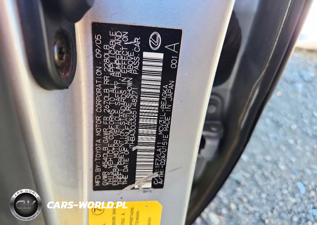 2006 Lexus Es 330 VIN:JTHBA30G365148271 - 12