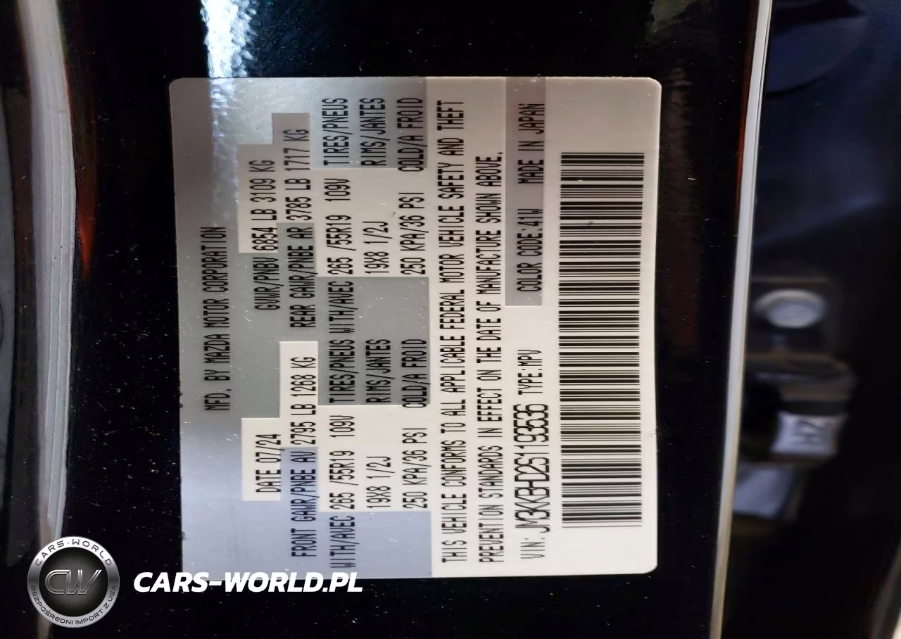 2025 Mazda Cx-90 Preferred VIN:JM3KKBHD2S1193536 - 14