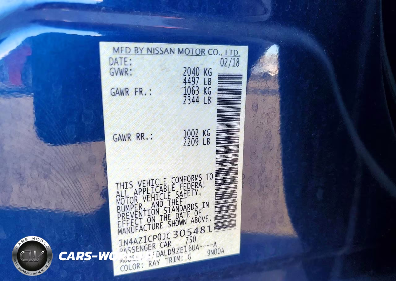 2018 Nissan Leaf Sv VIN:1N4AZ1CP0JC305481 - 12