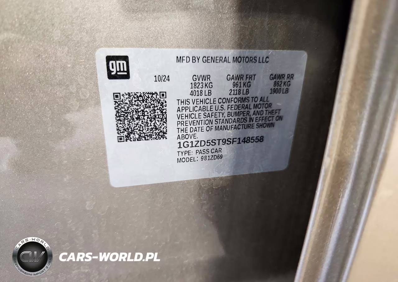 2025 Chevrolet Malibu Lt VIN:1G1ZD5ST9SF148558 - 12