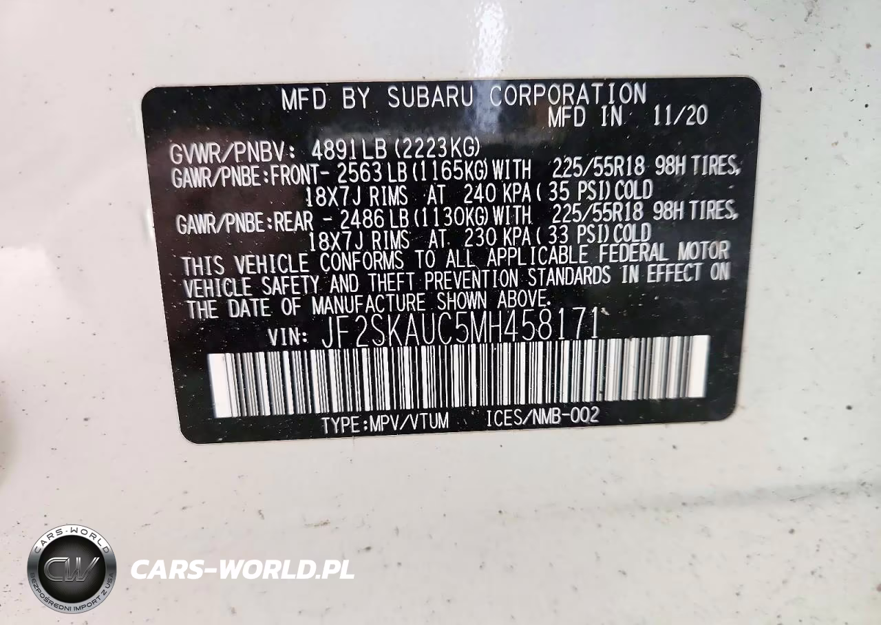 2021 Subaru Forester Limited VIN:JF2SKAUC5MH458171 - 13