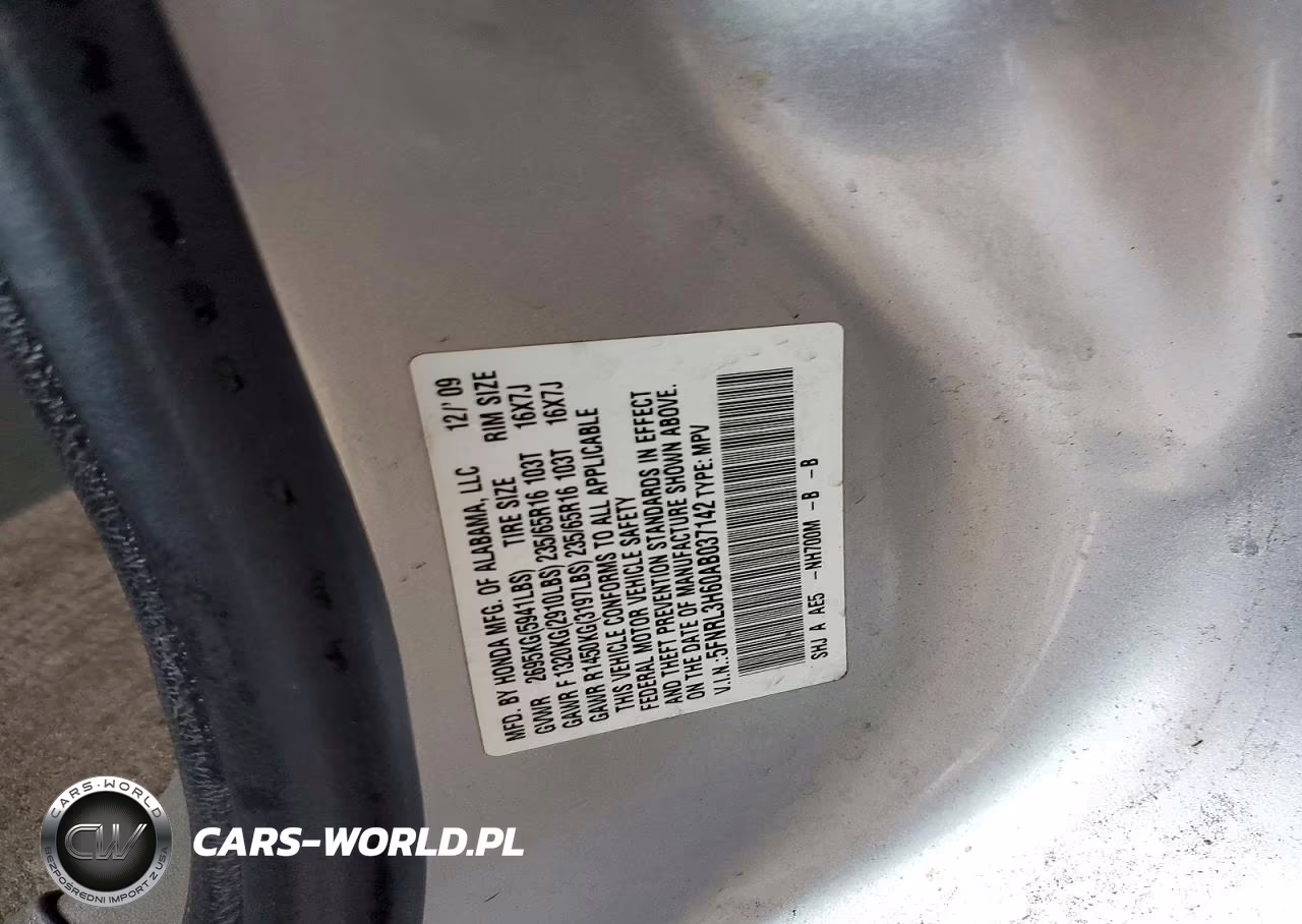 2010 Honda Odyssey Exl VIN:5FNRL3H60AB037142 - 14