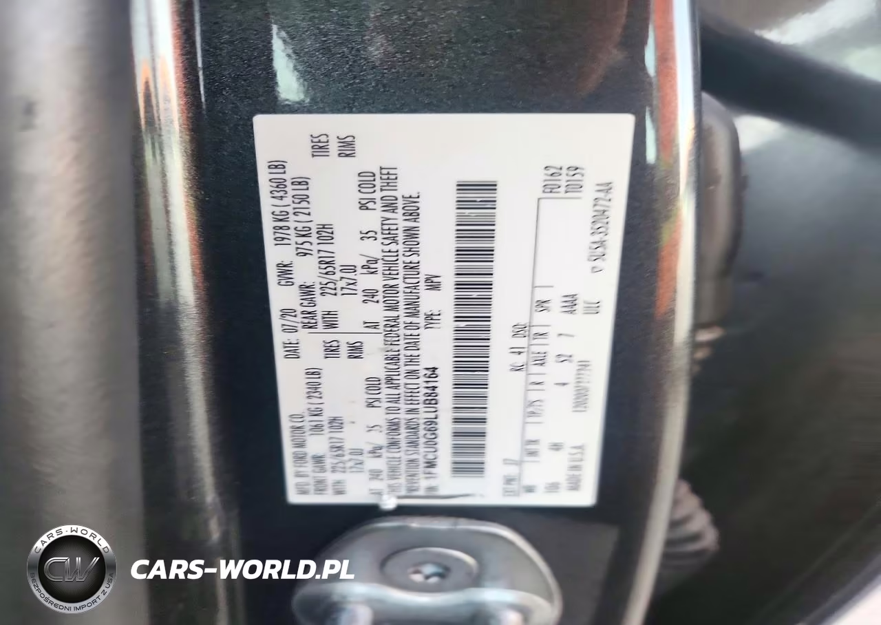2020 Ford Escape Se VIN:1FMCU0G69LUB84164 - 13
