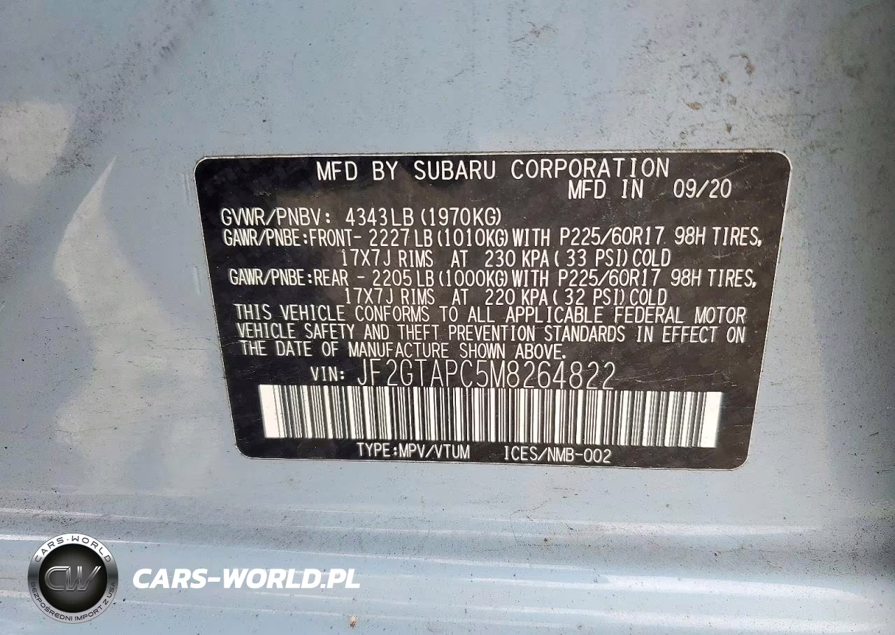 2021 Subaru Crosstrek Premium VIN:JF2GTAPC5M8264822 - 13