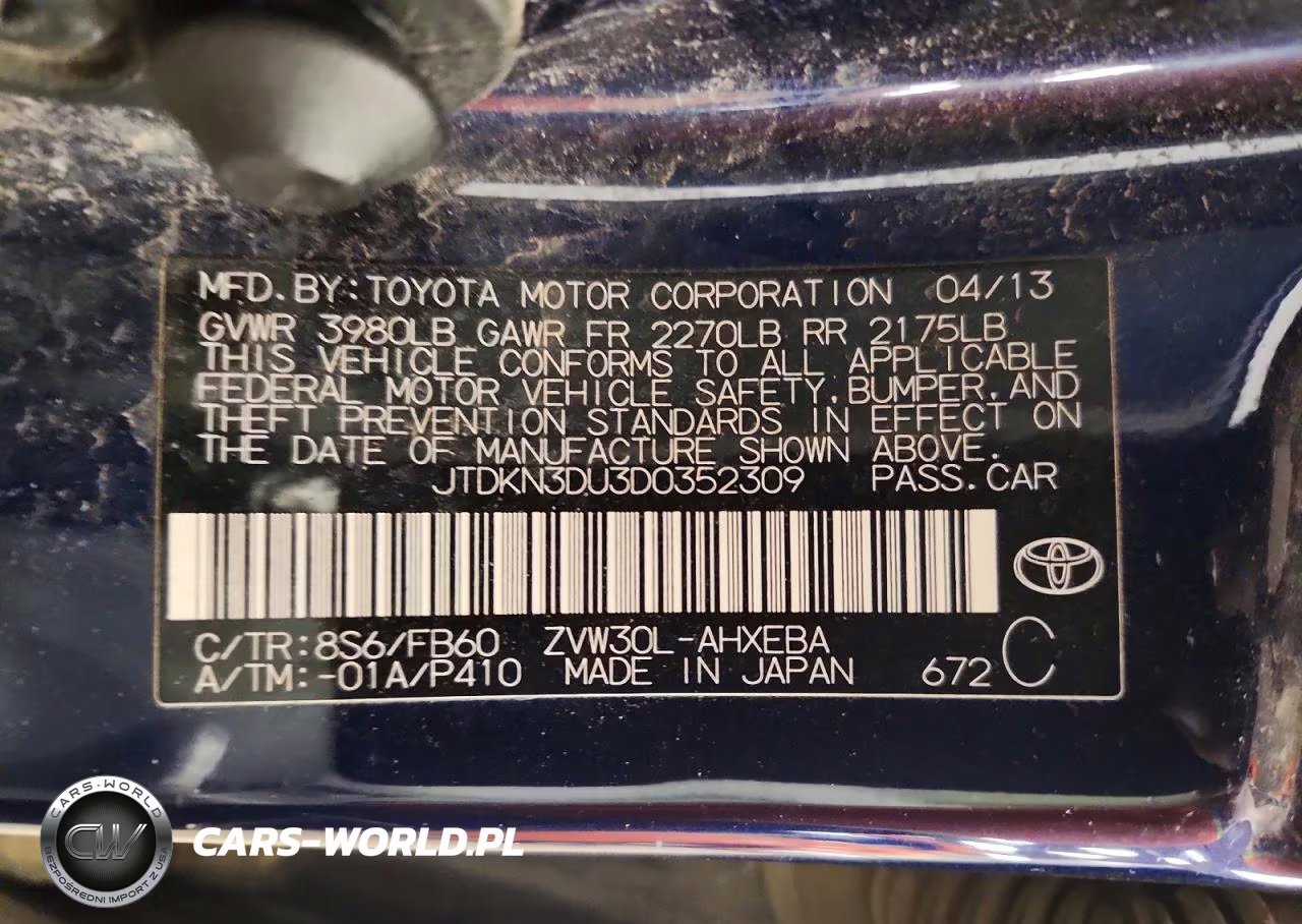 2013 Toyota Prius Three VIN:JTDKN3DU3D0352309 - 12