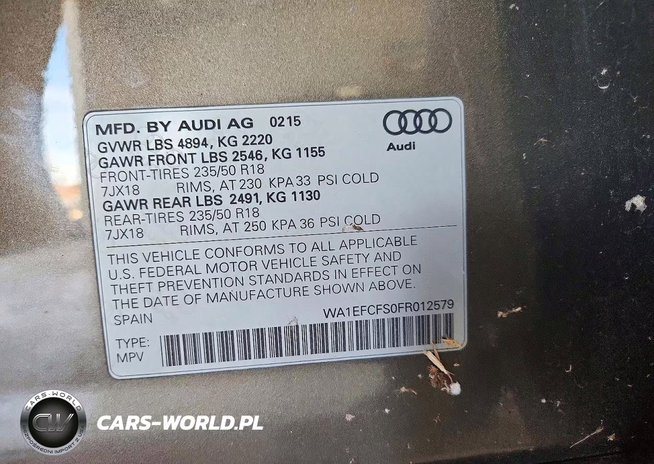 2015 Audi Q3 Premium Plus VIN:WA1EFCFS0FR012579 - 12
