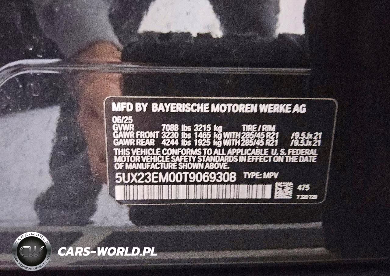 2026 BMW X7 xDrive40I VIN:5UX23EM00T9069308 - 8