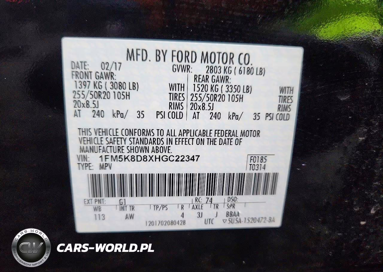 2017 Ford Explorer Xlt VIN:1FM5K8D8XHGC22347 - 13