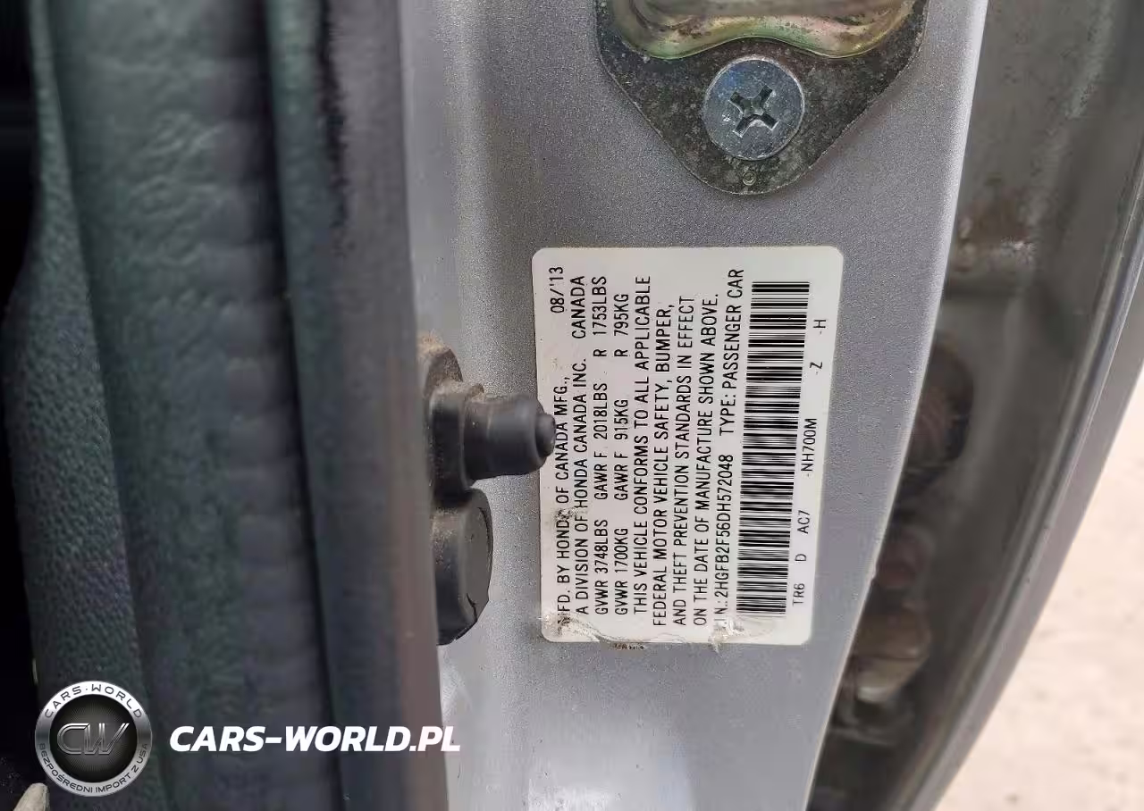 2013 Honda Civic Lx VIN:2HGFB2F56DH572048 - 12