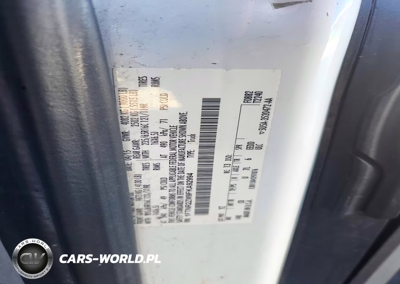2015 Ford Transit T-250 VIN:1FTNR2ZM9FKA92994 - 13