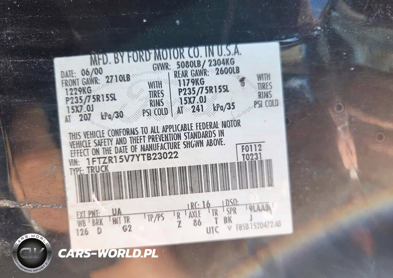 2000 Ford Ranger Super Cab VIN:1FTZR15V7YTB23022 - 12