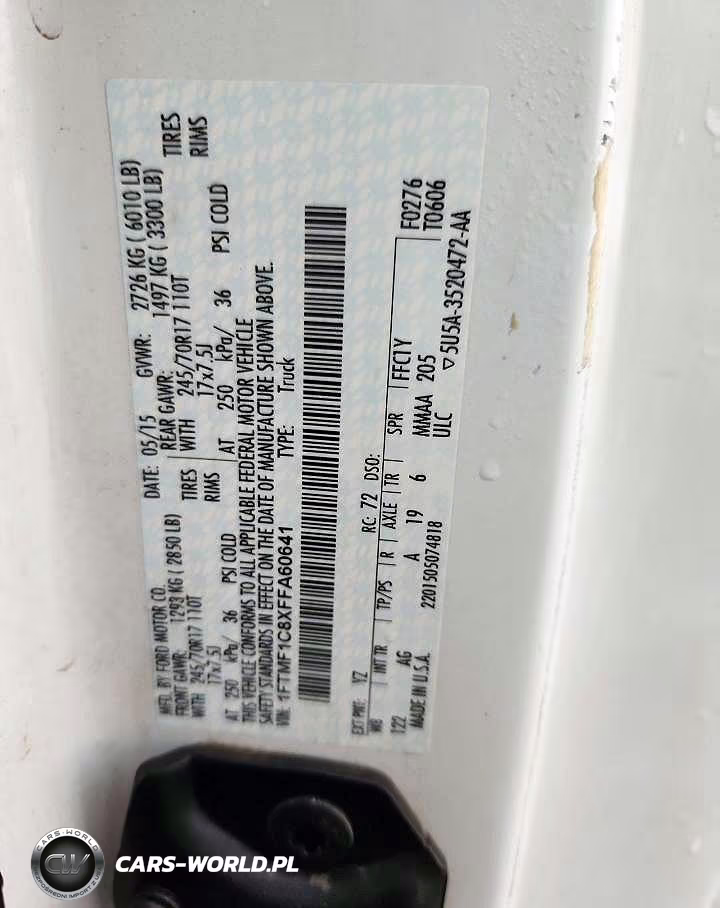 2015 Ford F150 VIN:1FTMF1C8XFFA60641 - 12